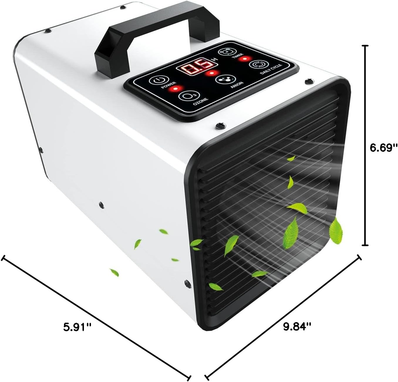Ozone Negative Ion Generator,25,000mg/h Digital Touch Commercial Ozonator Odor Removal Machine,Industrial O3 Ionizer Air Purifier Deodorizer for Home Car Pet